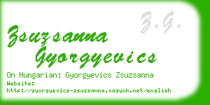 zsuzsanna gyorgyevics business card